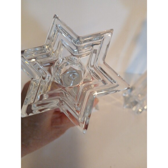 2 Vintage WMF Germany Shooting Star 24% Lead Crystal Multi Tier Candle Holder 8' - Picture 16 of 16